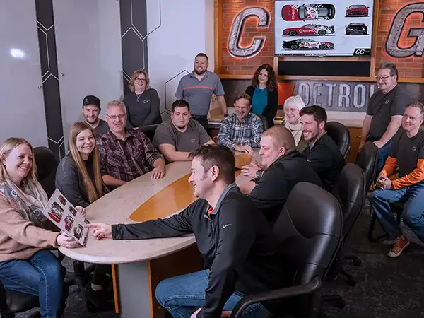 The CG Detroit team in the Farmington Hills studio