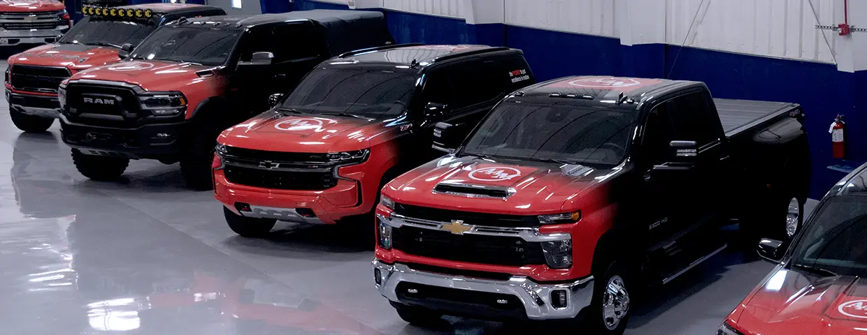 Chevrolet vehicles with custom vehicle wraps