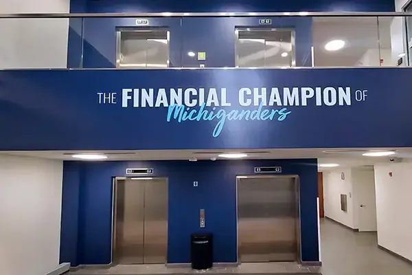 Branch entrance environment graphics