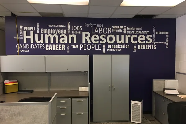 Department identity wall graphic